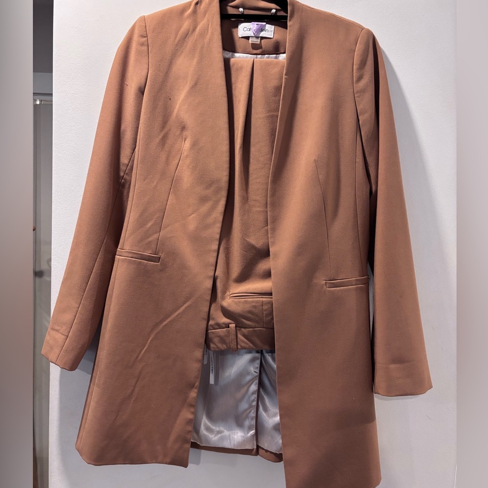 Calvin Klein Women's Camel pant suit set